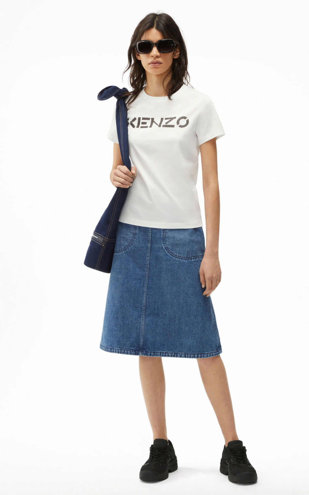 Kenzo Logo T-shirt Dames Wit | 93410WFYH